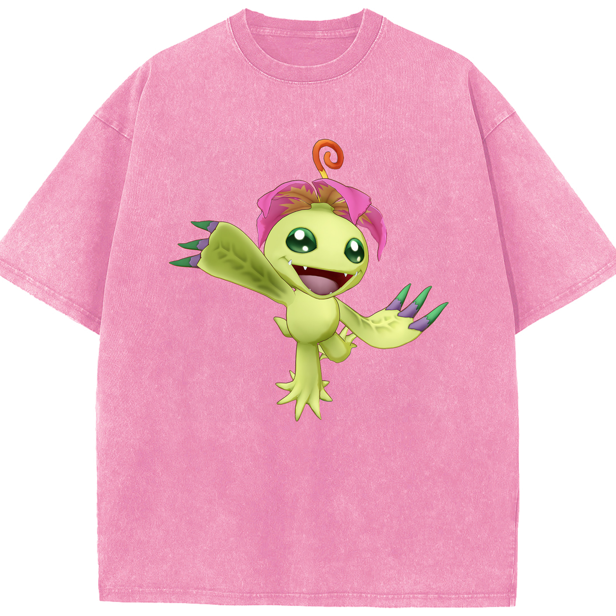 （画像用） Digimon デジタルモンスター/デジモン 綿100% ヴィンテージ風 半袖Tシャツ（フロントプリント）